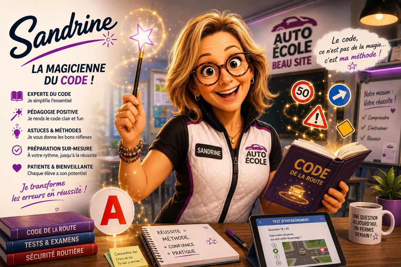 Sandrine — la magicienne du Code